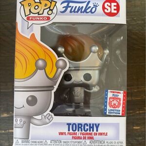Funko Torchy Silver Chrome with Orange Flame Vinyl Figure